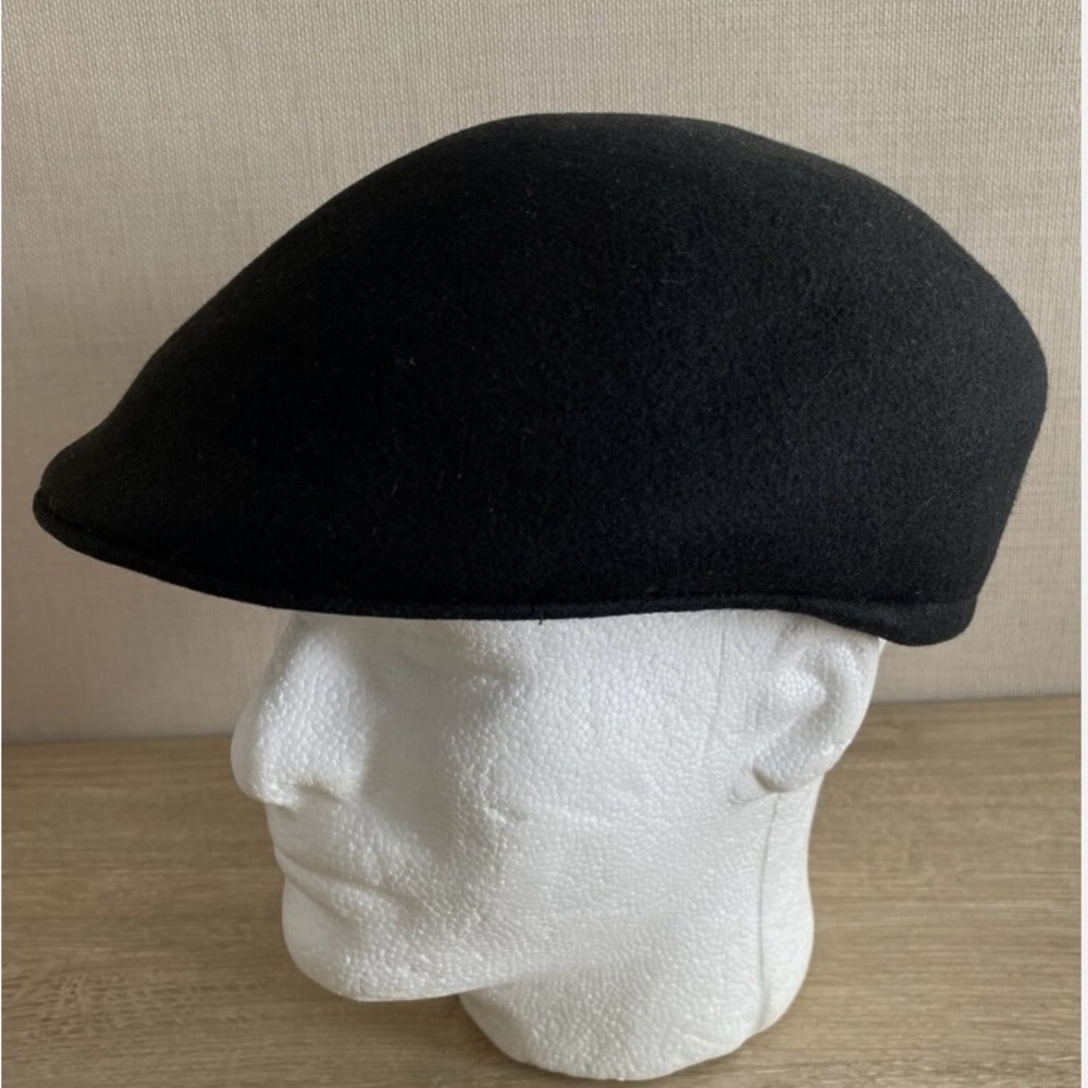 Vintage men’s news boy cap black color,‎ 100% wool cabby, golf hat, size M